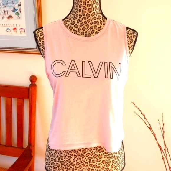 FREE W BUNDLE Calvin Klein Performance Ladies Sleeveless Crop Top Size:S Pink - Picture 1 of 9